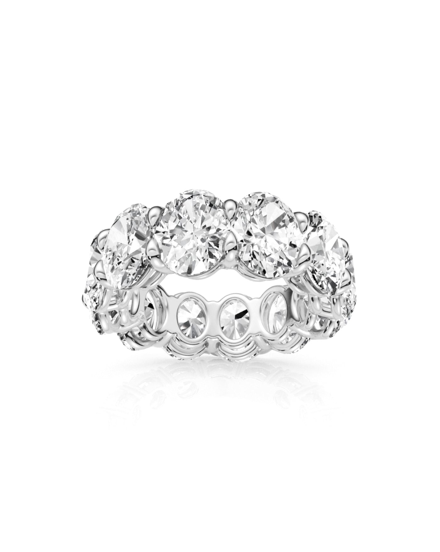 Eternity Band Ring | Oval Cut 10 ct LAB Diamond