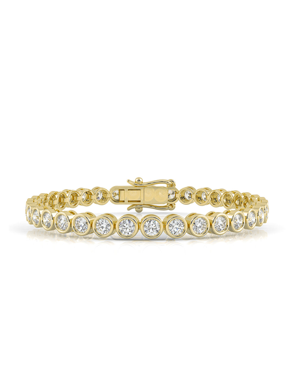 6 Carat Bezel Set Tennis Bracelet | Round Cut