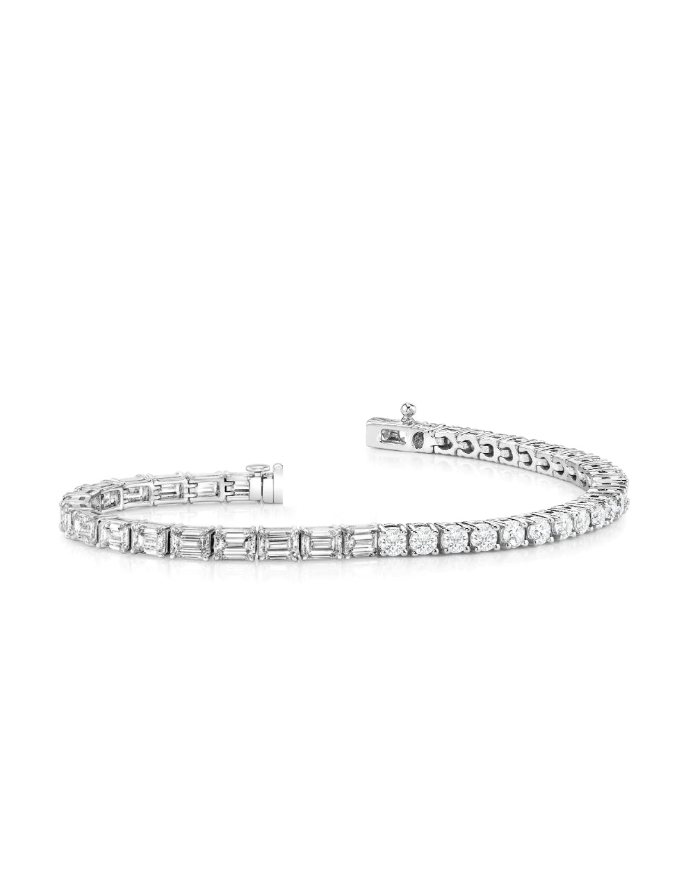 3 Carat Tennis Bracelet | Round Baguette Lab Diamond