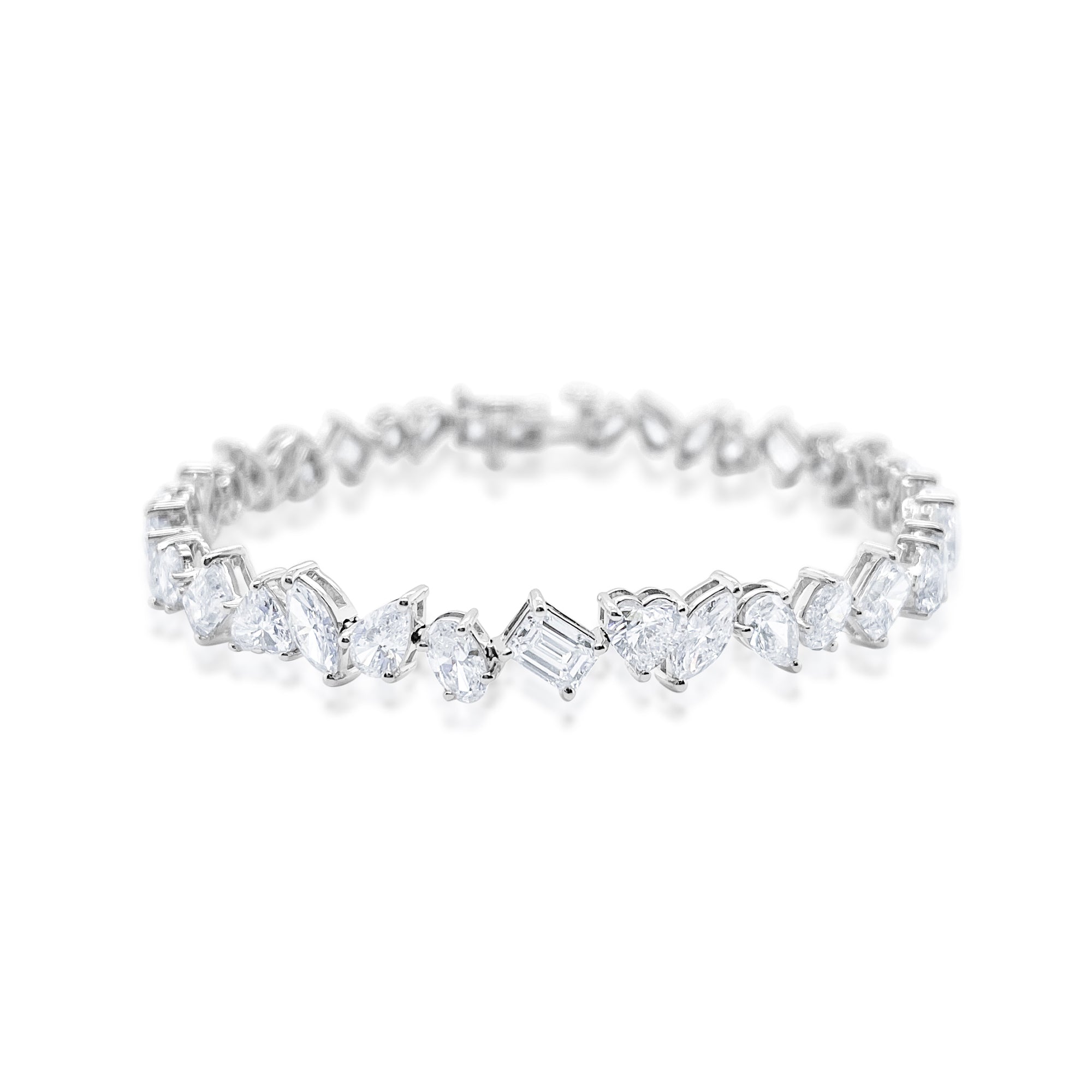 Multi Stone 9.57 Ct Lab Grown Tennis Bracelet