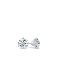 Studs Earrings | Round Cut 3ct and 3 prong setting LAB Diamond