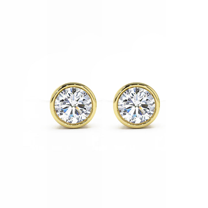 14kt Yellow Gold 3 Carat Lab Grown Studs