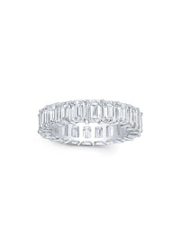 Eternity Band Ring | Emerald Cut 4ct LAB Diamond