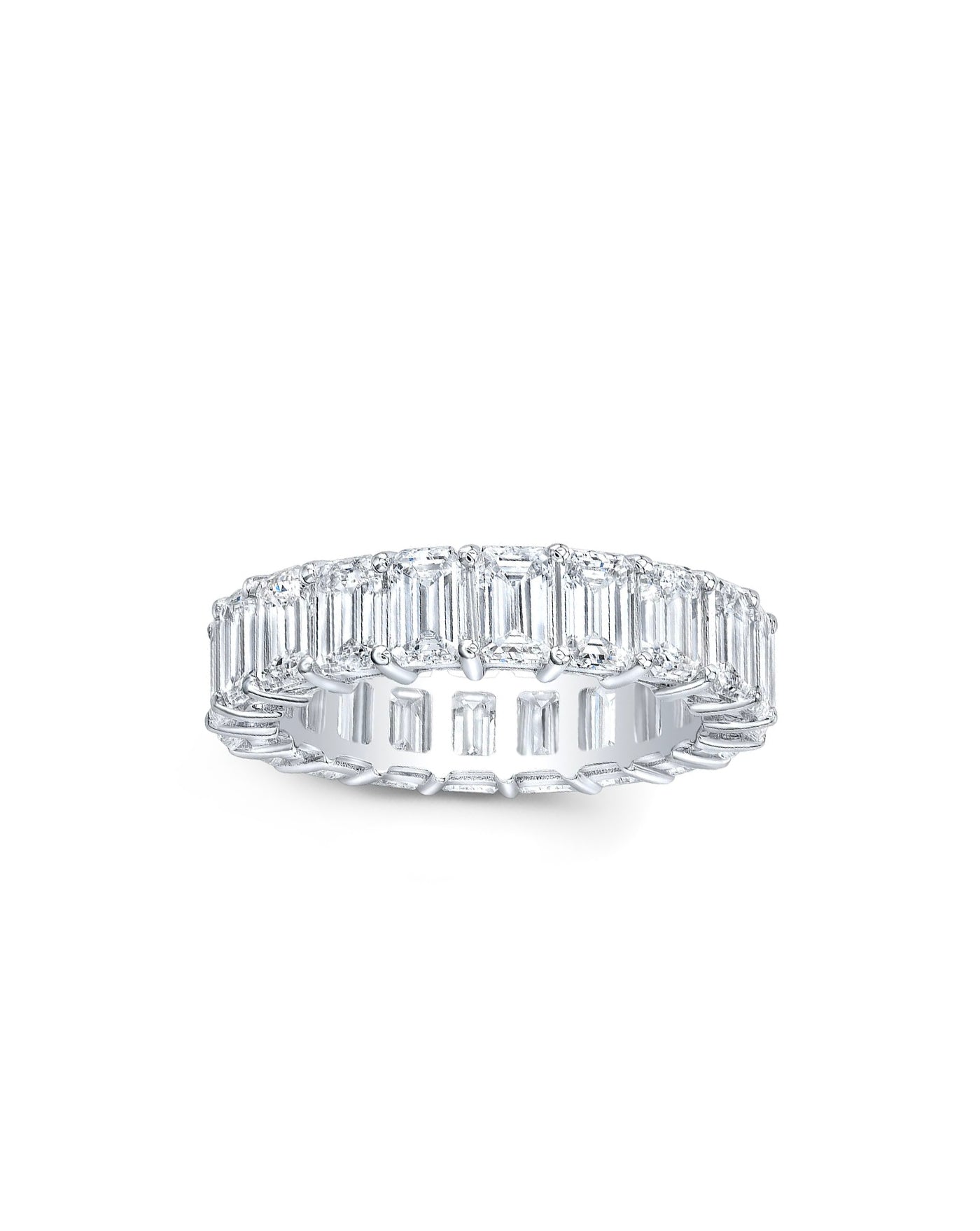 Eternity Band Ring | Emerald Cut 4ct LAB Diamond