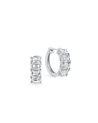 1.6 Carat Lab Grown Diamond Emerald Cut Hoop | Emerald Cut