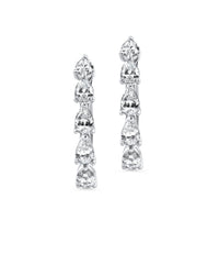 1.8 Carat Lab Grown Diamond  Pear Shape Hoop | Vertical Pear Cut