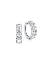 1.5 Carat Lab Grown Diamond Emerald Cut Hoop | Emerald Cut