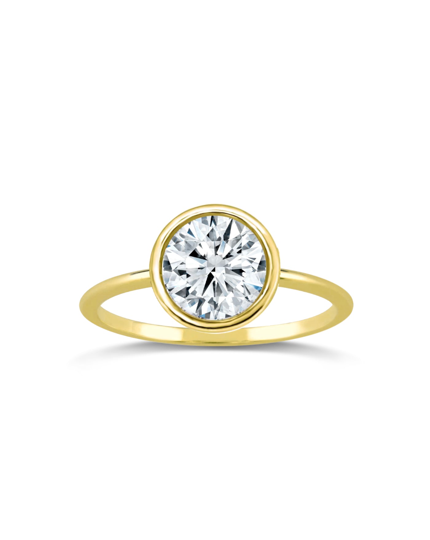 Round Diamond Solitaire Bezel Set