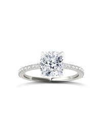 Cushion Diamond Solitaire with Diamond Band