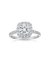 Cushion Diamond Halo Solitaire