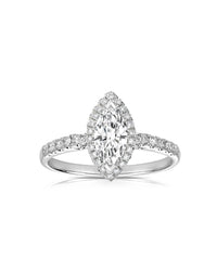 Marquise Diamond Halo Solitaire