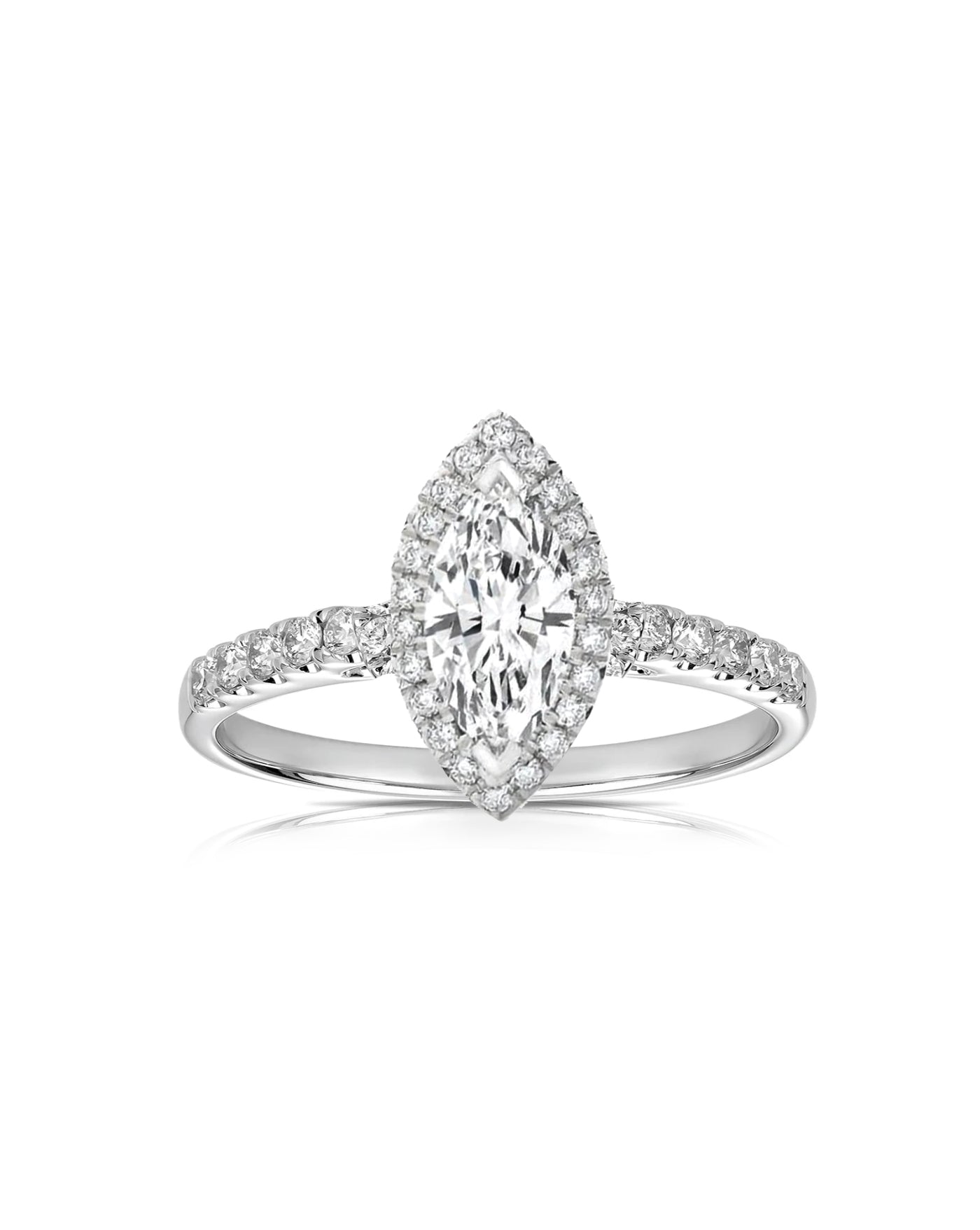 Marquise Diamond Halo Solitaire
