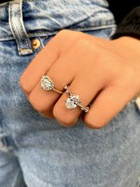 1.31 Ct Heart Diamond Halo And Pave Ring