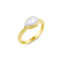 Pear Cut Ring | 1 ct LAB Diamond