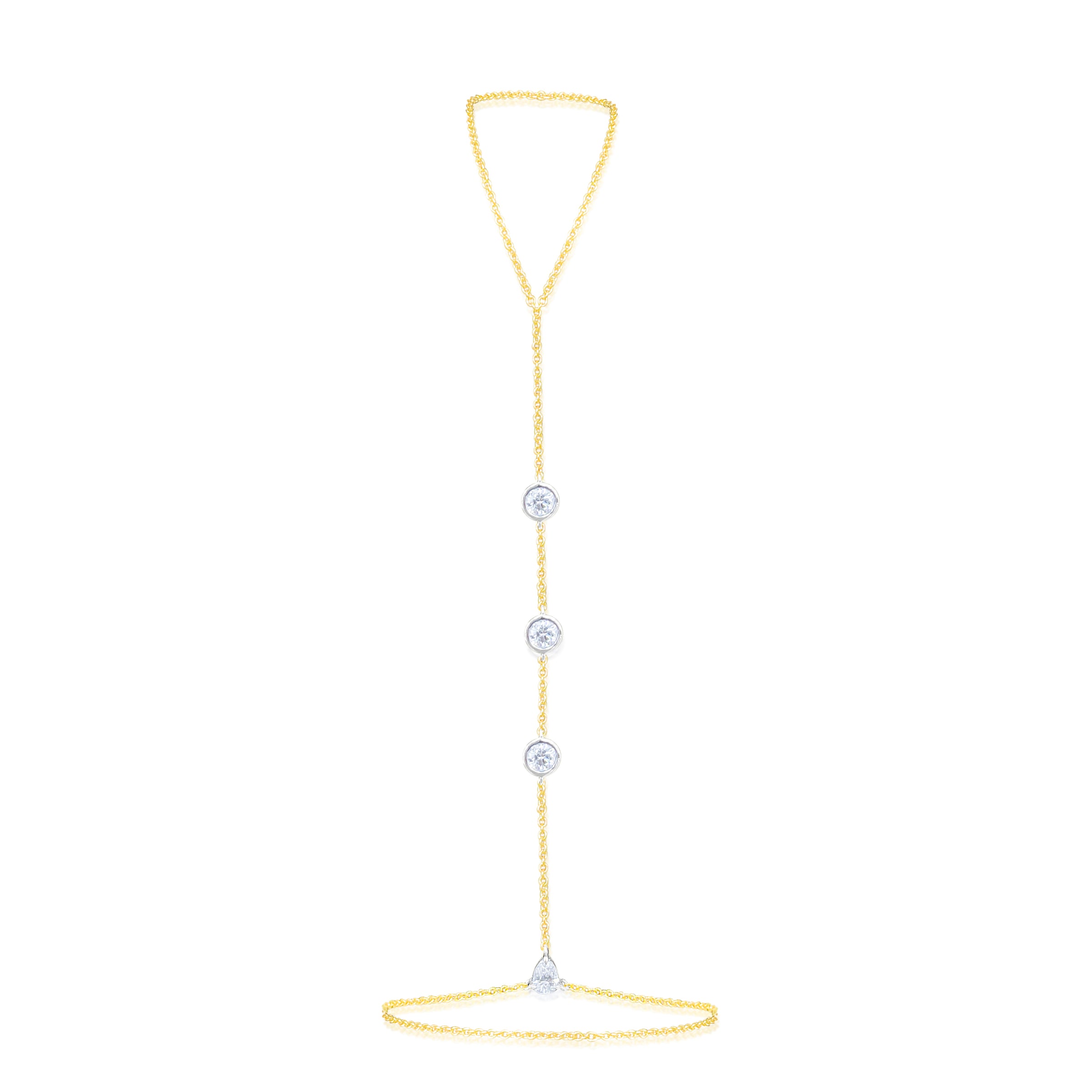 1 ct Lab Grown Hand Chain Ring