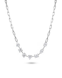 10.81 Carat Paperclip Mixed Stone Necklace