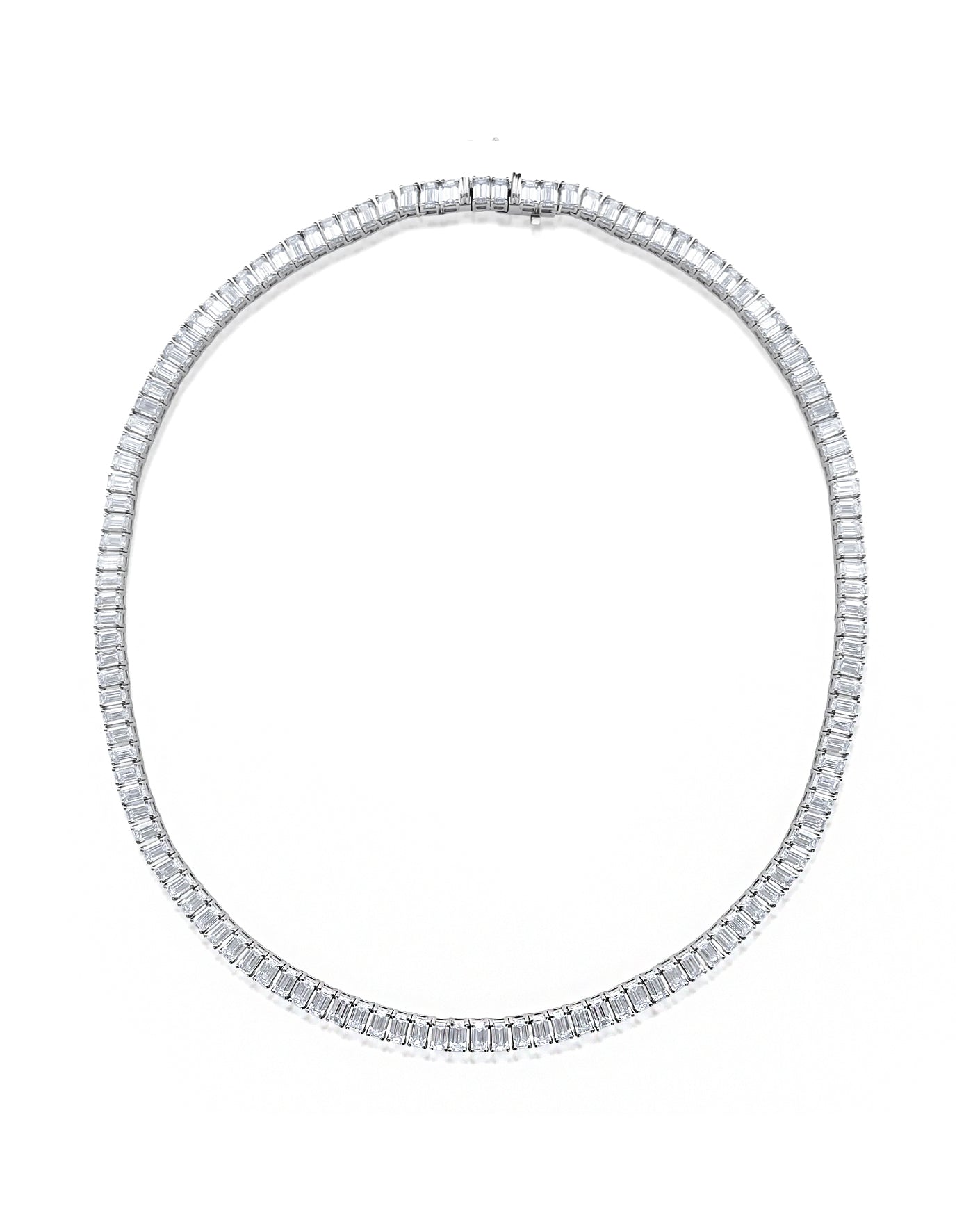 38 Carat Tennis Necklace | Emerald LAB Diamond