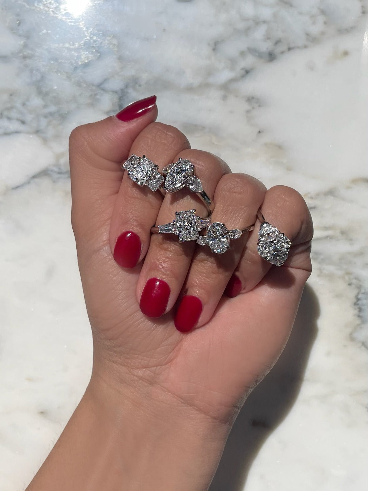 Lab Diamond Engagement Ring: Pear