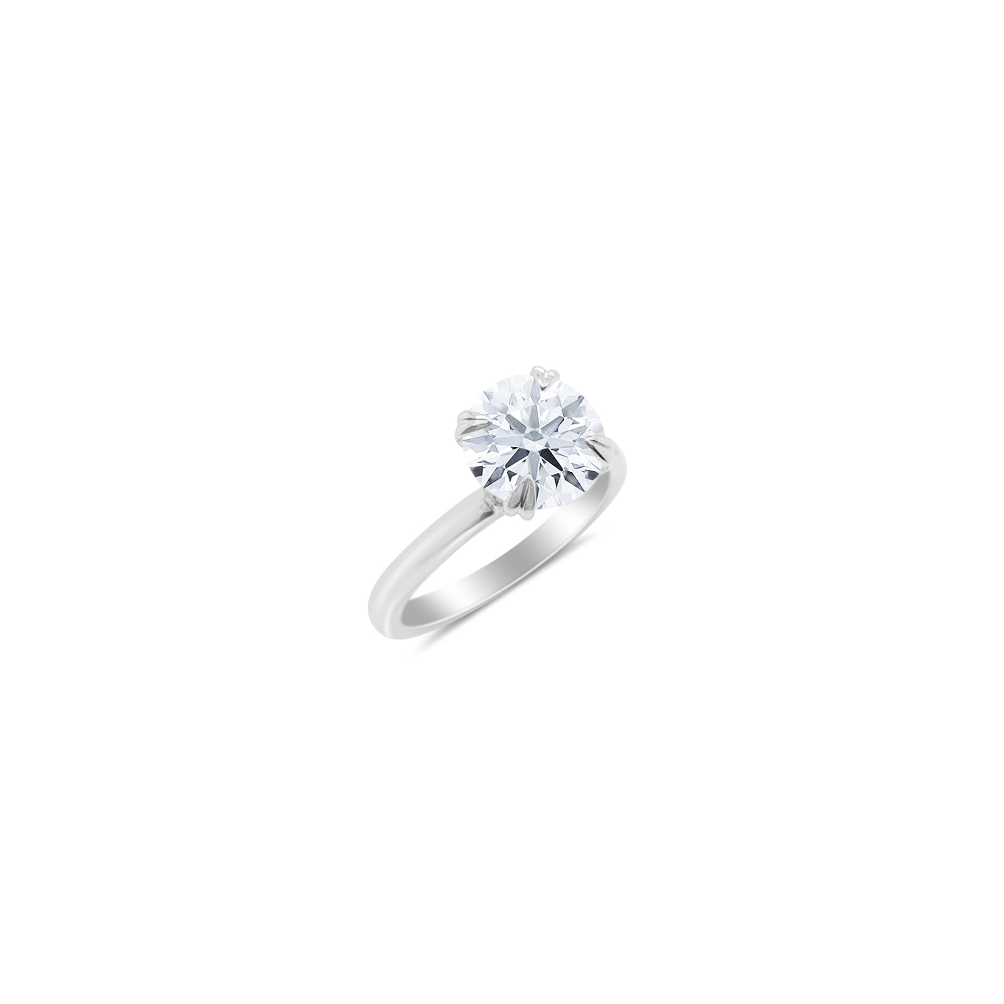 14kt White Gold 2.67 Carat Round Cut Solitaire Engagement Ring