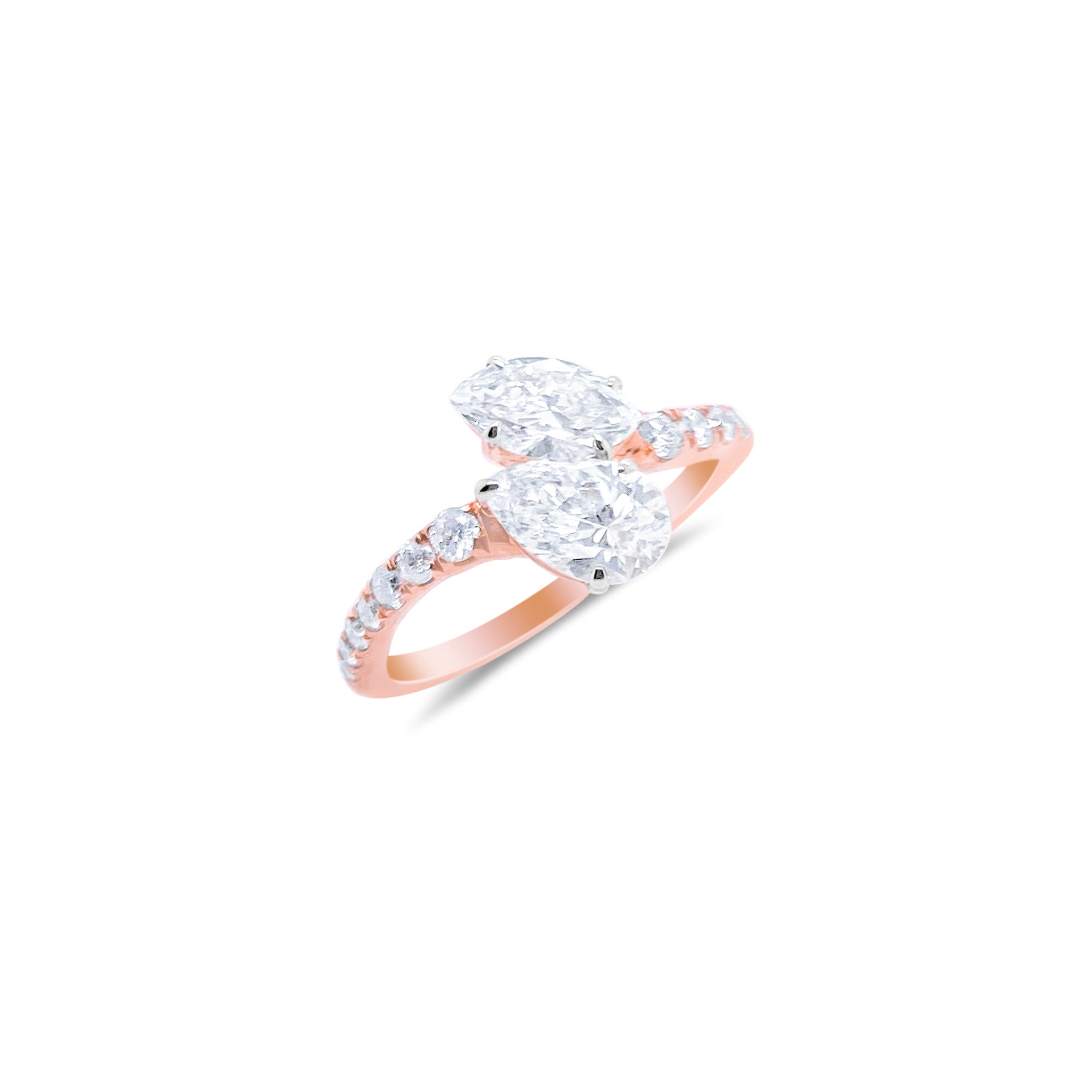 Pear and Marquise 1.58 Ct Multi Stone Ring
