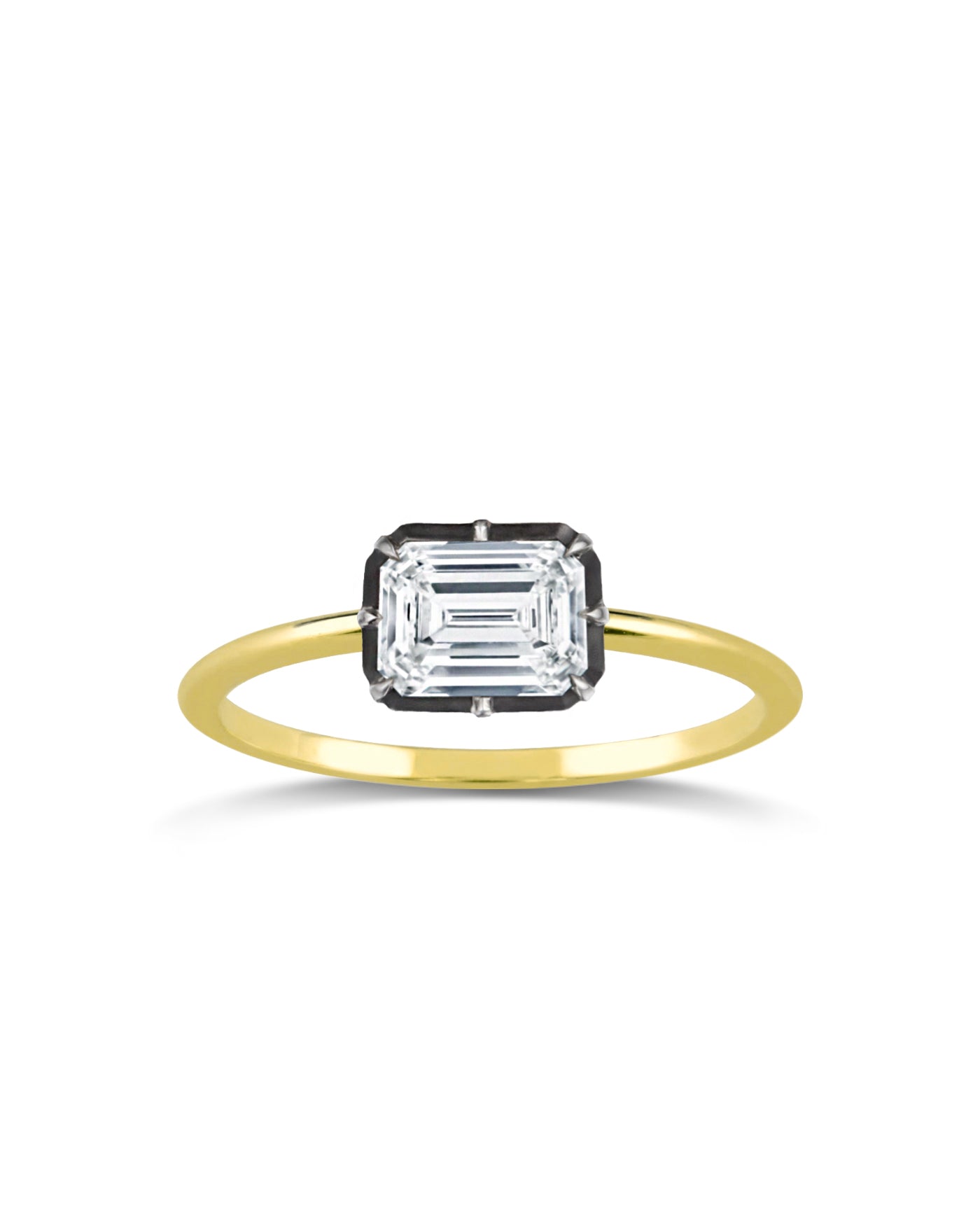 Colette 1 ct Antique Inspired Ring Emerald Cut