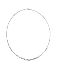 5 Carat Tennis Necklace | Graduated Round Cut