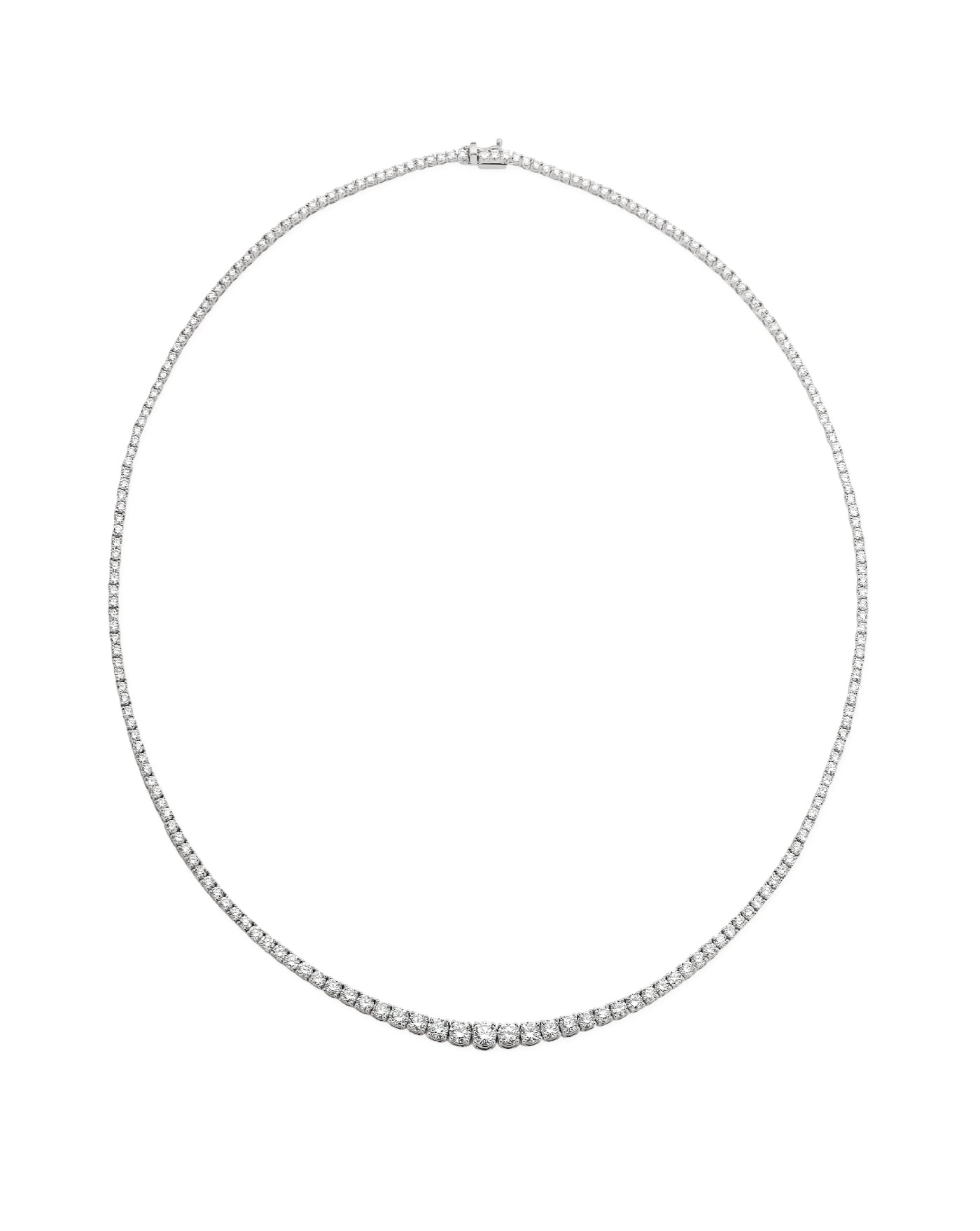 5 Carat Tennis Necklace | Graduated Round Cut