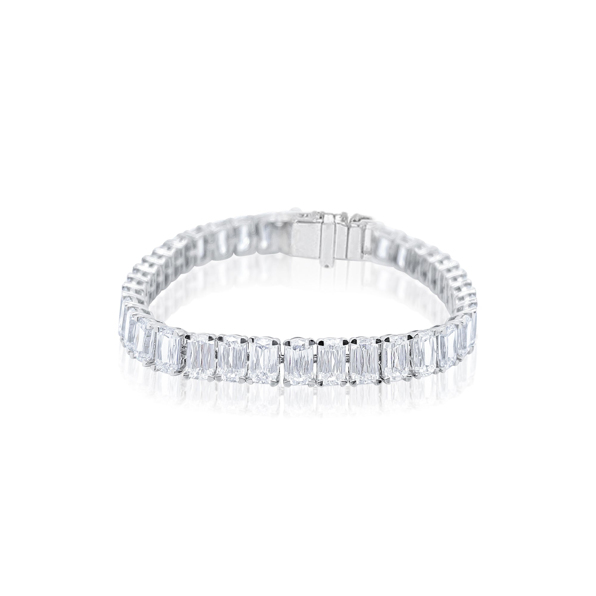 20 Carat Radiant Cut Lab Grown Diamond Tennis Bracelet