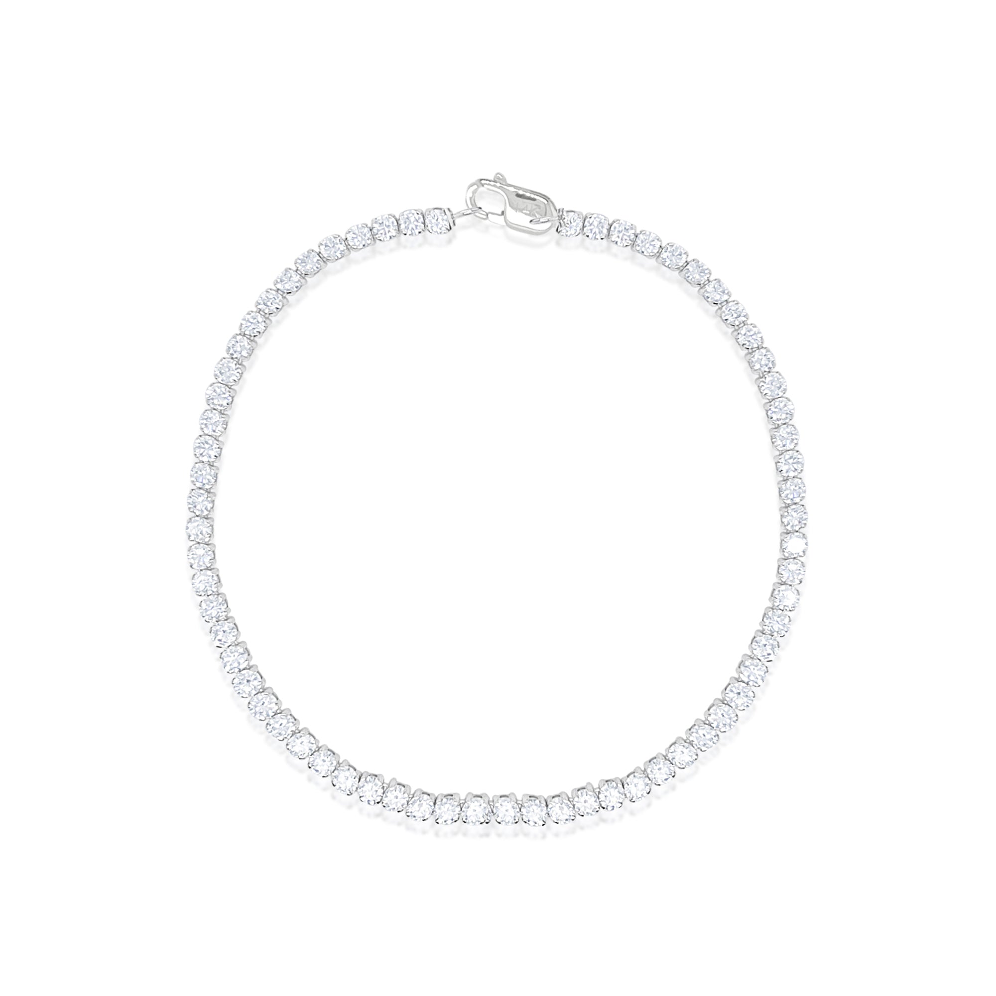 Round 3.23 Ct Lab Grown Diamond Tennis Bracelet