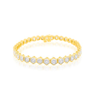 Bezel Set Lab Tennis Bracelet