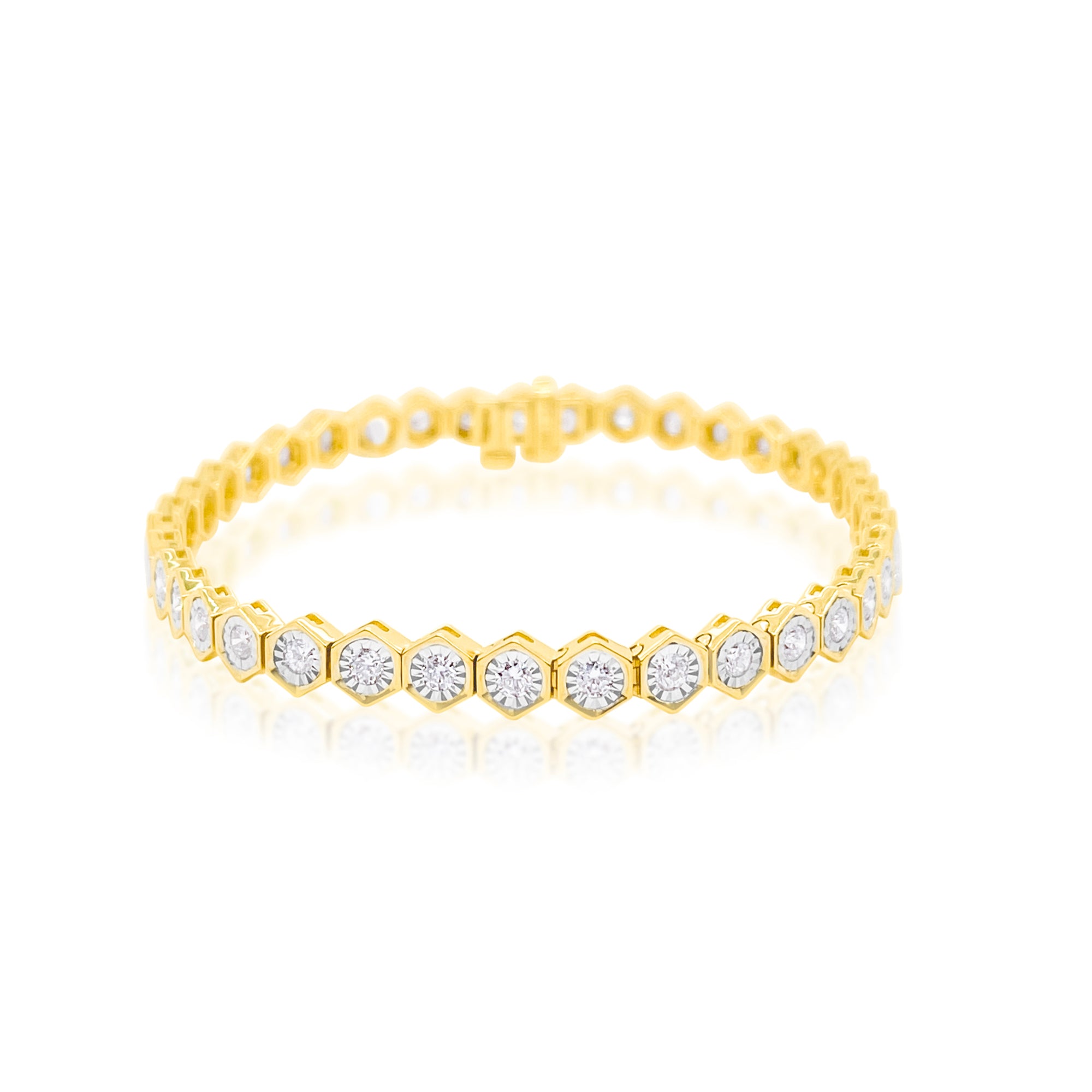 Bezel Set Lab Tennis Bracelet