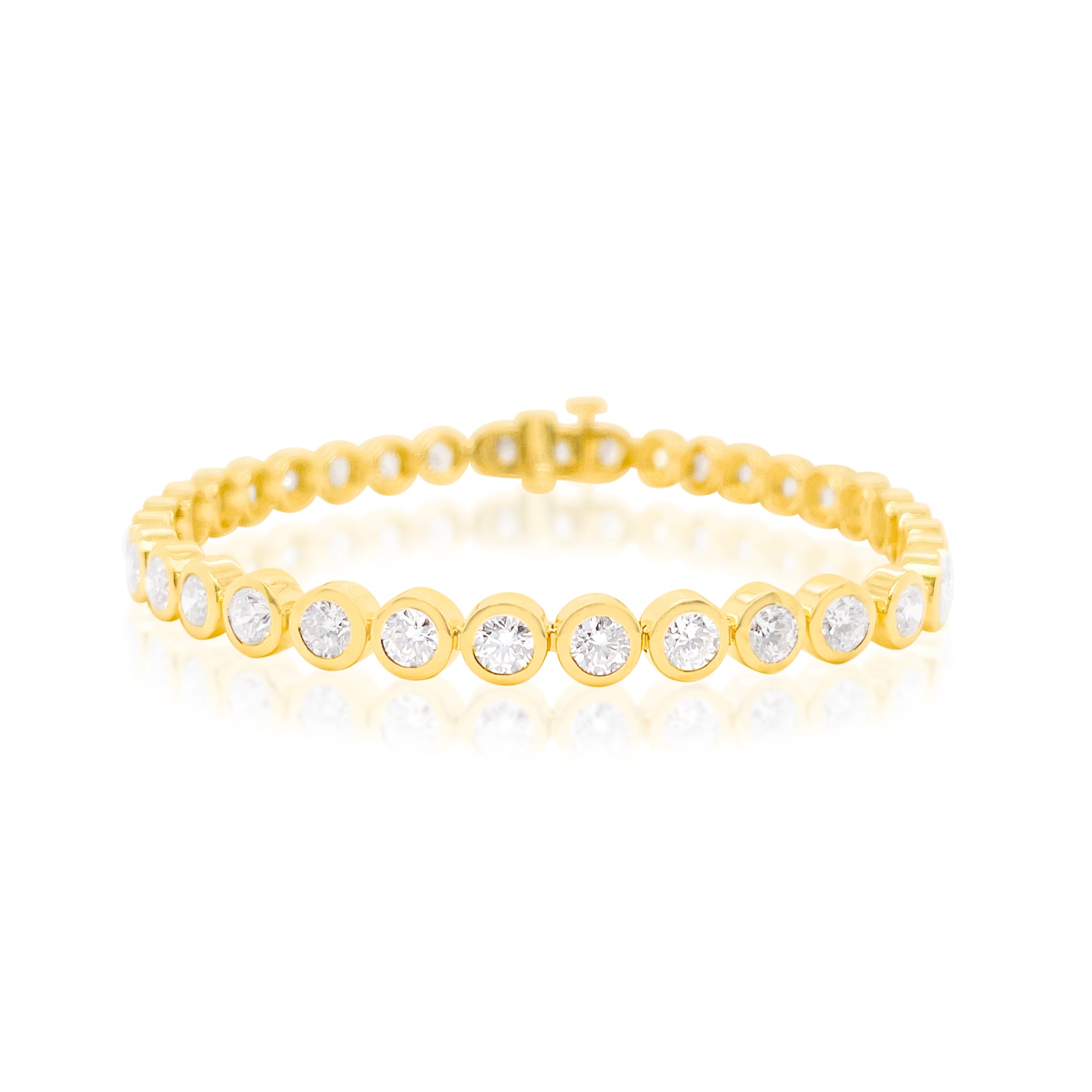 Bezel Set Lab Tennis Bracelet