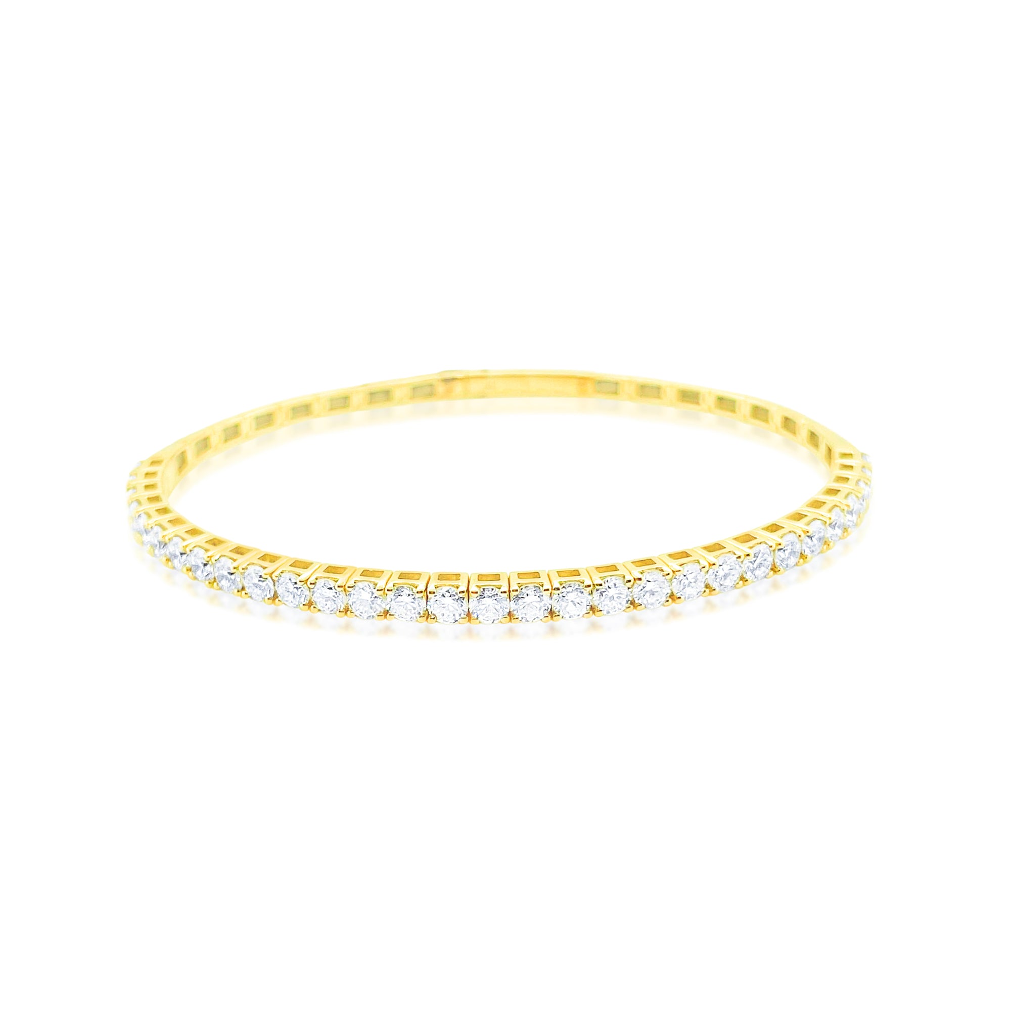 14kt Yellow Gold Diamond Bangle 3.41 ct