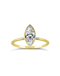 Marquise Diamond Solitaire Bezel Set