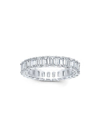 Eternity Band Ring | Emerald Cut 3ct LAB Diamond