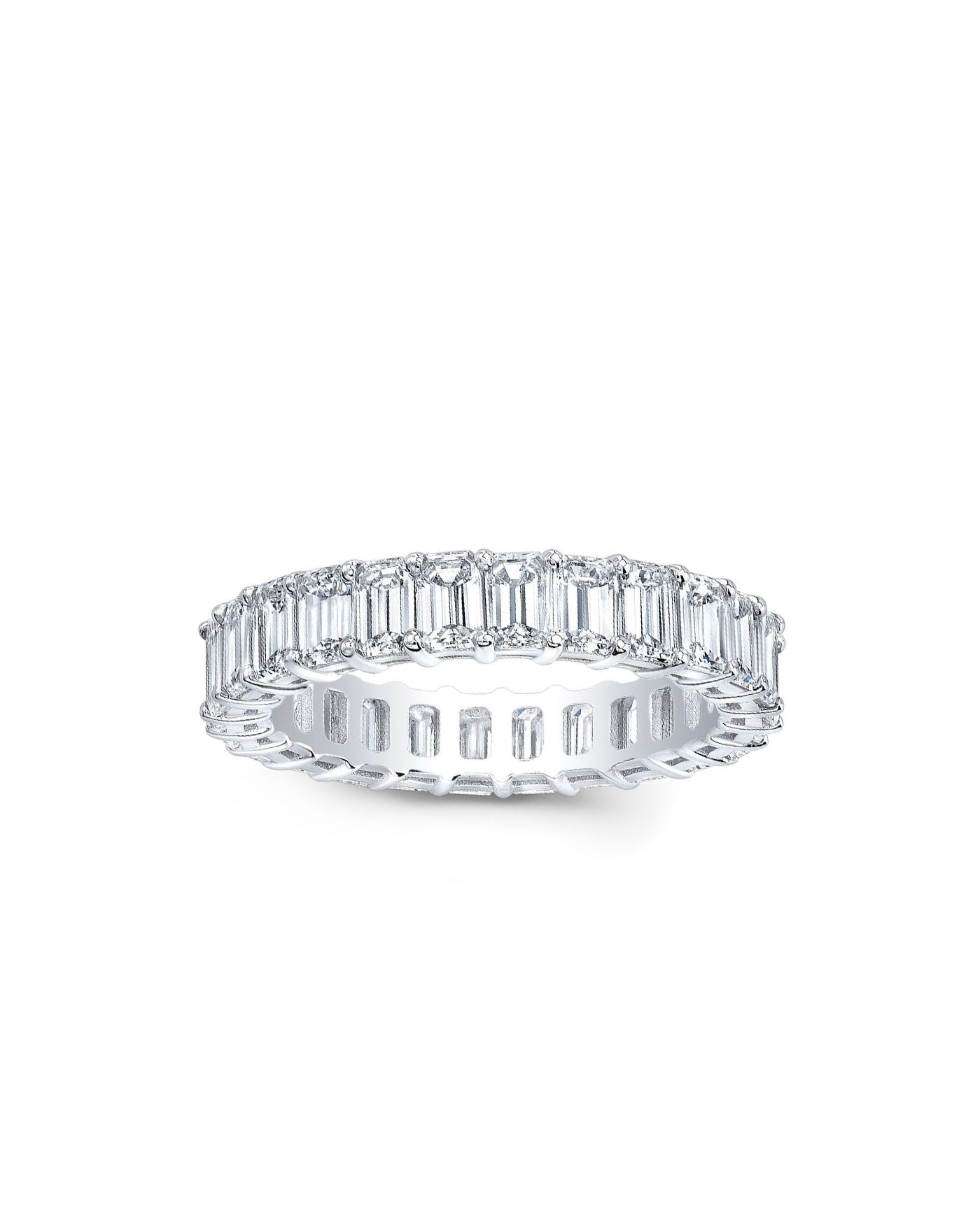 Eternity Band Ring | Emerald Cut 3ct LAB Diamond