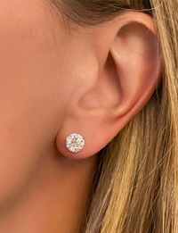 Studs Earrings | Round Cut 5ct and 3 prong Setting LAB Diamond