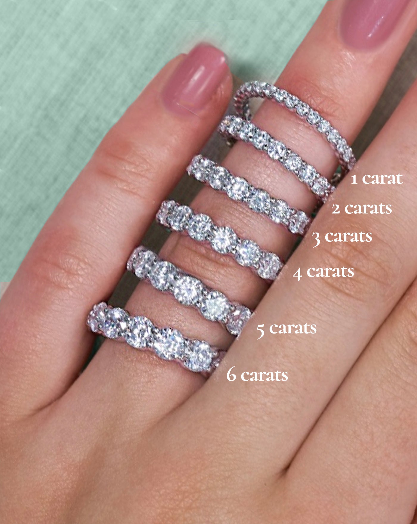 Eternity Band Ring | Round Cut 7ct LAB Diamond