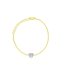 Single Stone Bracelet | Heart Cut 1ct LAB Diamond
