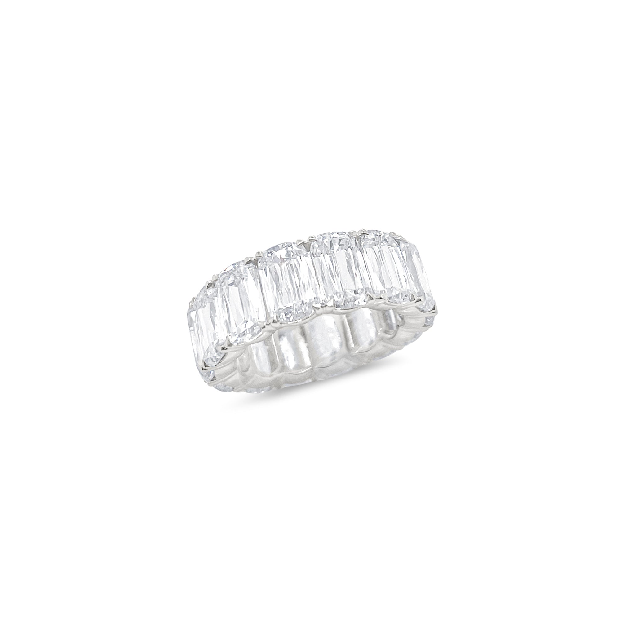Emerald Cut 14 Carat Lab Grown Diamond Eternity Band