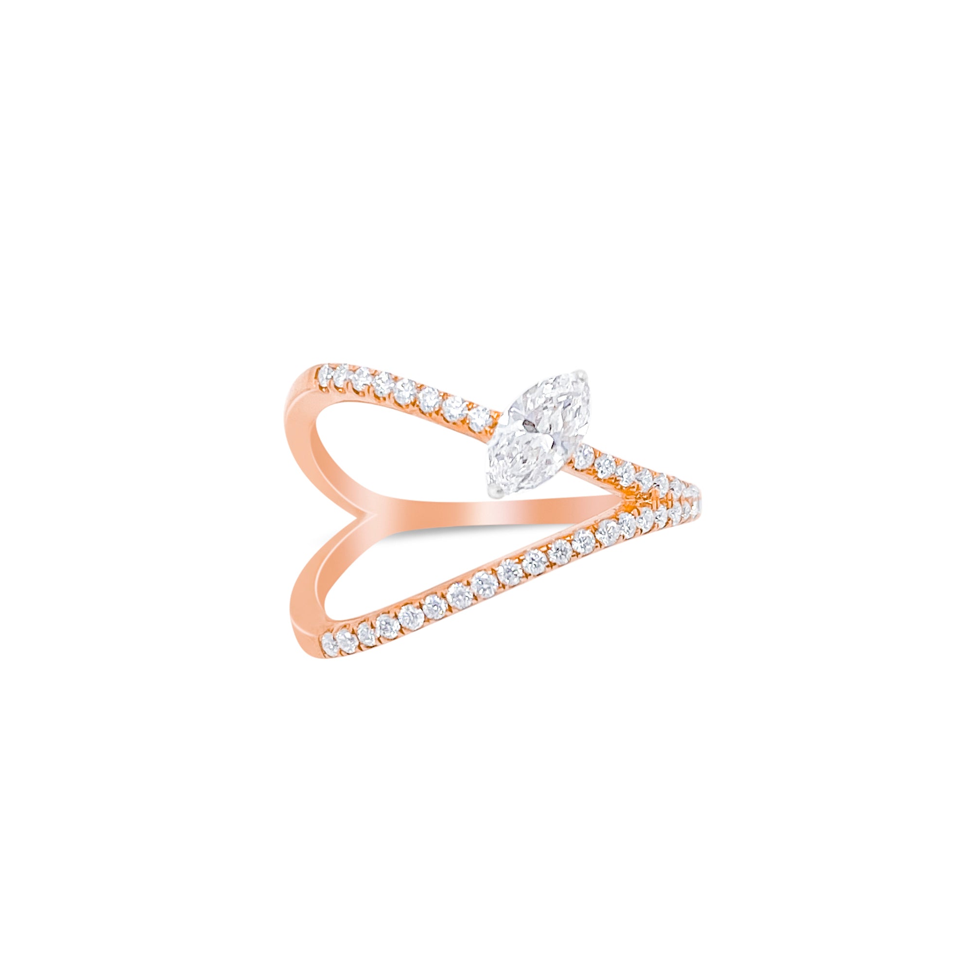 Marquise Prong Set .69 Ct Lab Grown Diamond Ring