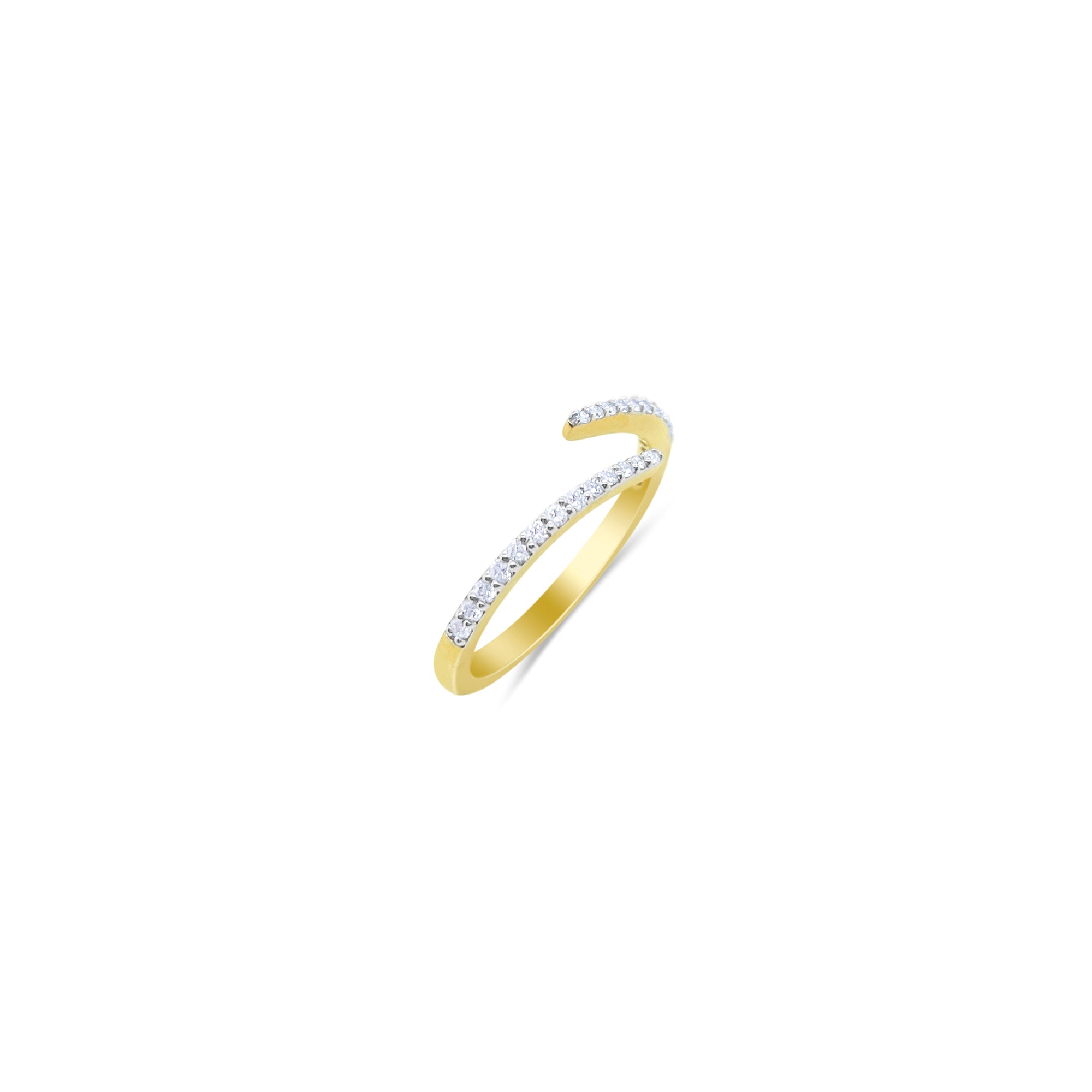 14kt Yellow Gold Stacking Band Lab Grown Diamonds