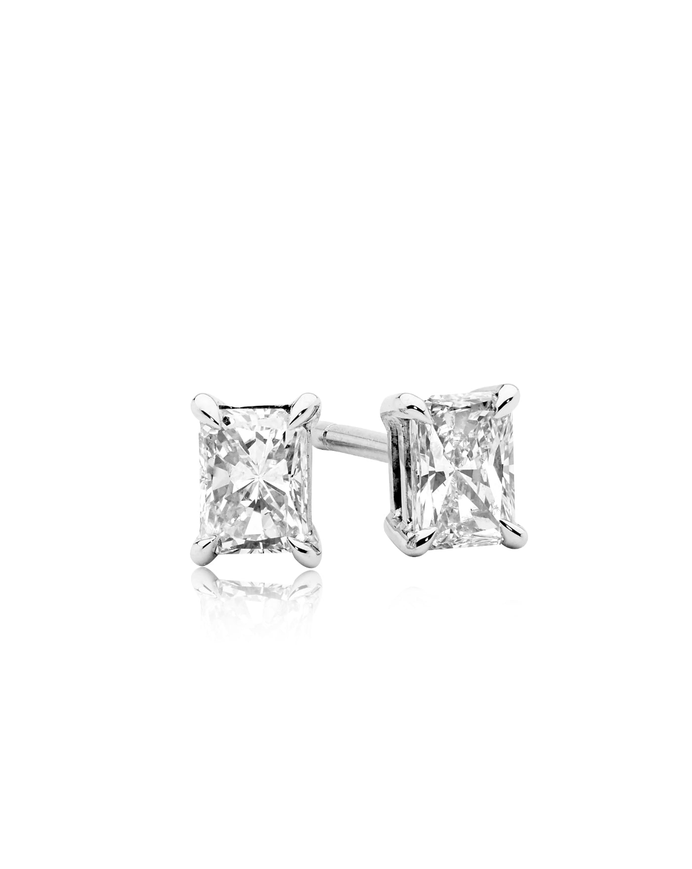 Studs Earrings | Radiant Cut 3ct LAB Diamond