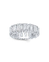 Eternity Band Ring | Emerald Cut 10ct LAB Diamond