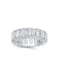 Eternity Band Ring | Emerald Cut 10ct LAB Diamond