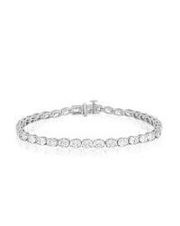 6 Carat Tennis Bracelet | Horizontal Oval LAB Diamond