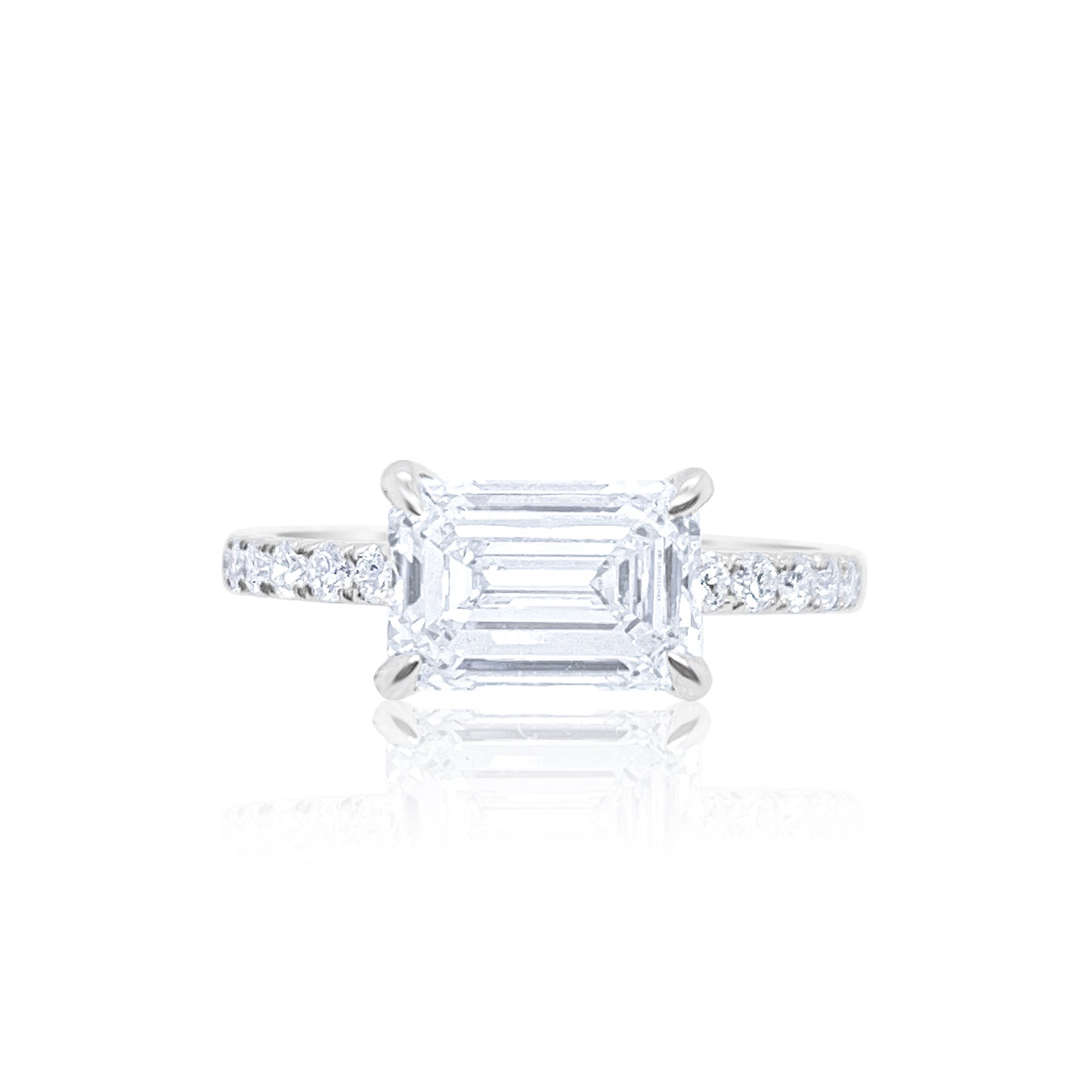 Emerald Cut 2 Carat LAB Grown Diamond Ring