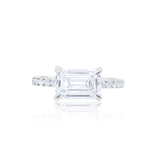 Emerald Cut 2 Carat LAB Grown Diamond Ring