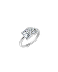 Toi et Moi Ring | Emerald and Pear Cut LAB Diamond