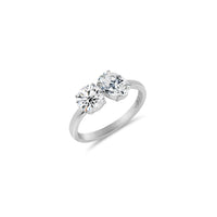 Toi et Moi Ring | Oval cut 1ct LAB Diamond